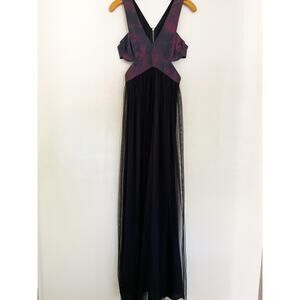 dahlia embroidered maxi dress burgundy road EMBROIDERED FLOWER MAXI DRESS main image 0